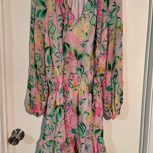 Lilly Pulitzer Ellielynn Long Sleeve Dress in the Via Amore Spritzer pattern